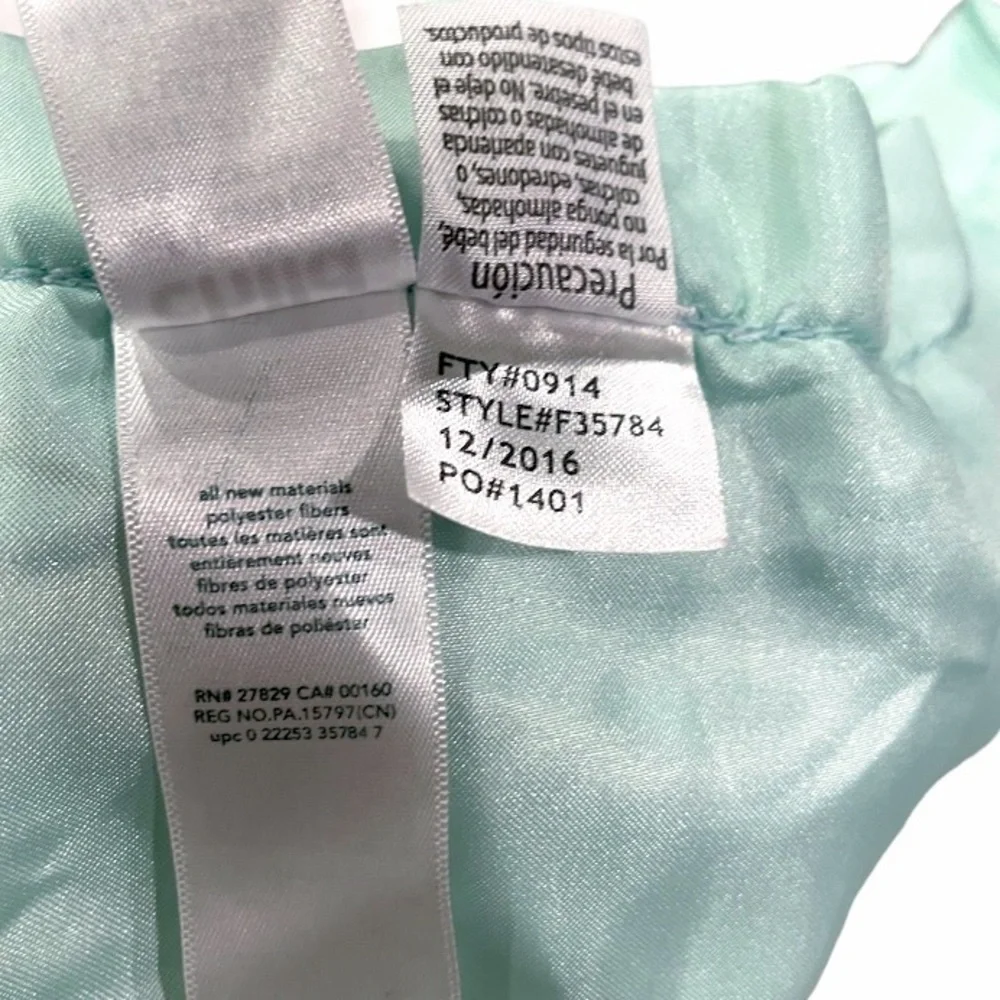 CARTERS Lamb Lovey Security Blanket Rattle Toy Satin Stars Mint Green Yellow 12”